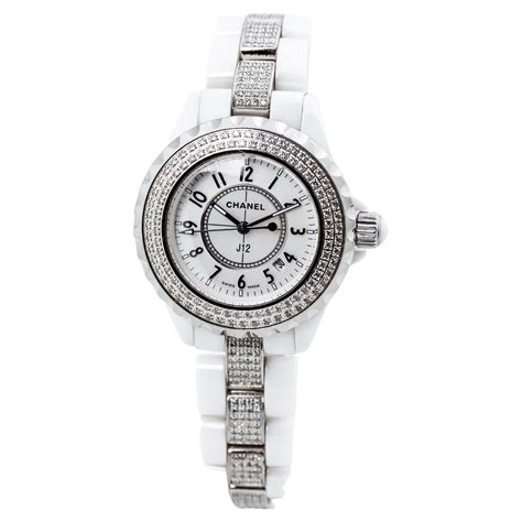 chanel white ceramic watch